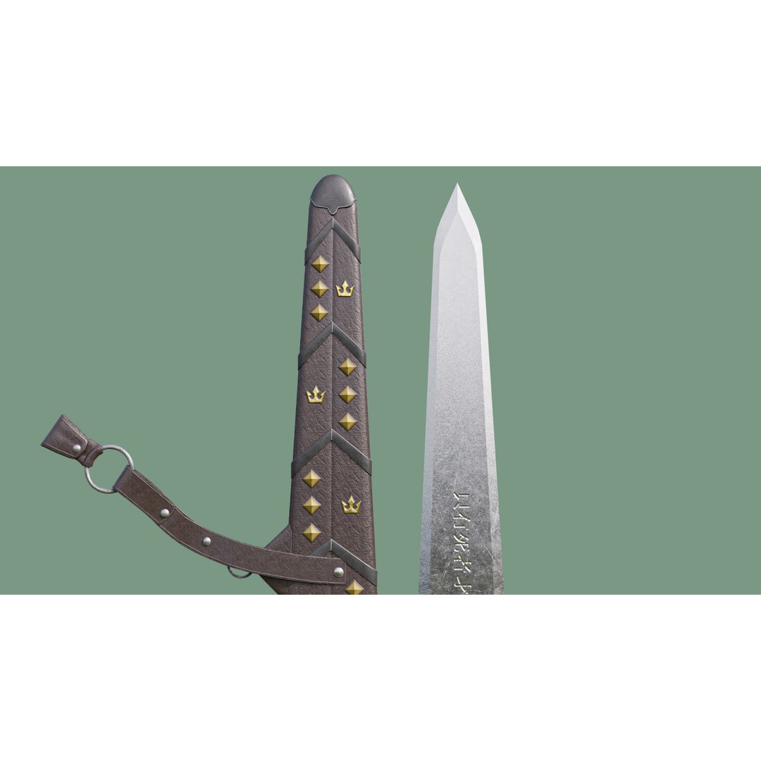 Fantasy Sword 3D Model – Low Poly Game-Ready Asset for Unity & UE - View 19