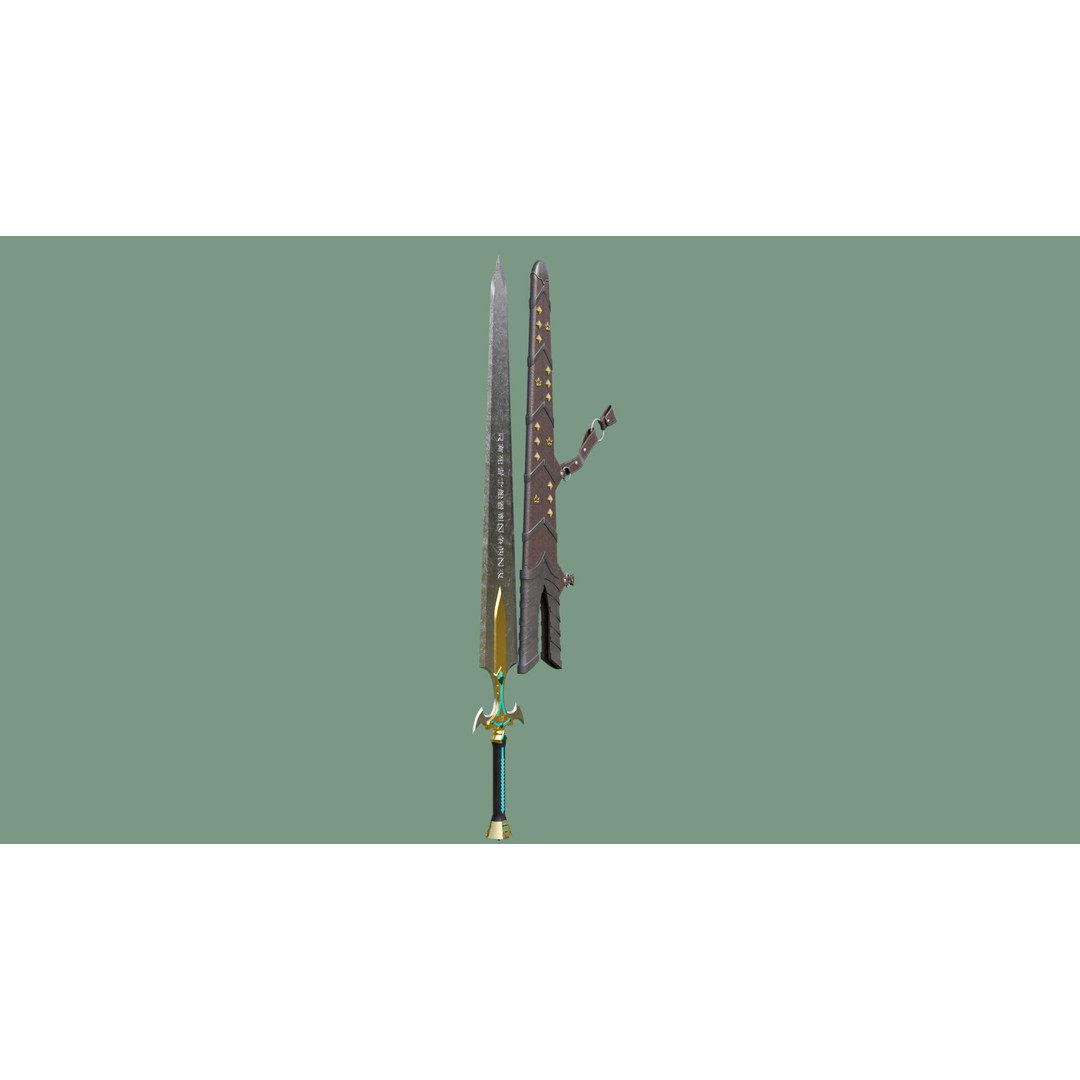 Fantasy Sword 3D Model – Low Poly Game-Ready Asset for Unity & UE - View 20