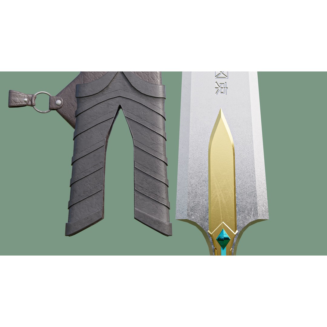 Fantasy Sword 3D Model – Low Poly Game-Ready Asset for Unity & UE - View 22