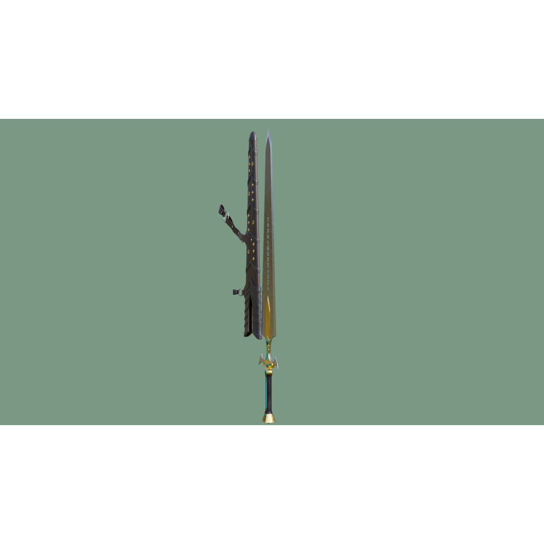 Fantasy Sword 3D Model – Low Poly Game-Ready Asset for Unity & UE - View 24