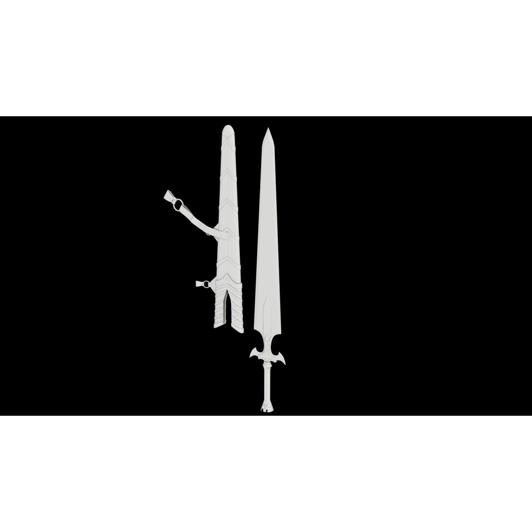 Fantasy Sword 3D Model – Low Poly Game-Ready Asset for Unity & UE - View 26