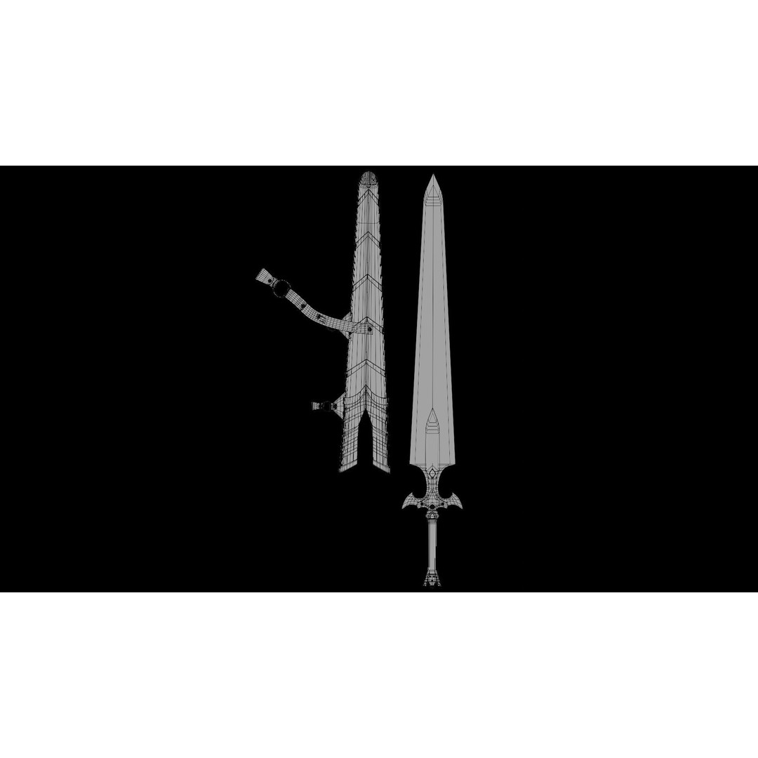 Fantasy Sword 3D Model – Low Poly Game-Ready Asset for Unity & UE - View 28