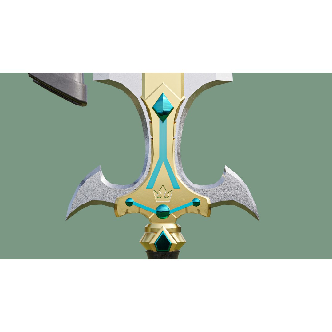 Fantasy Sword 3D Model – Low Poly Game-Ready Asset for Unity & UE - View 7