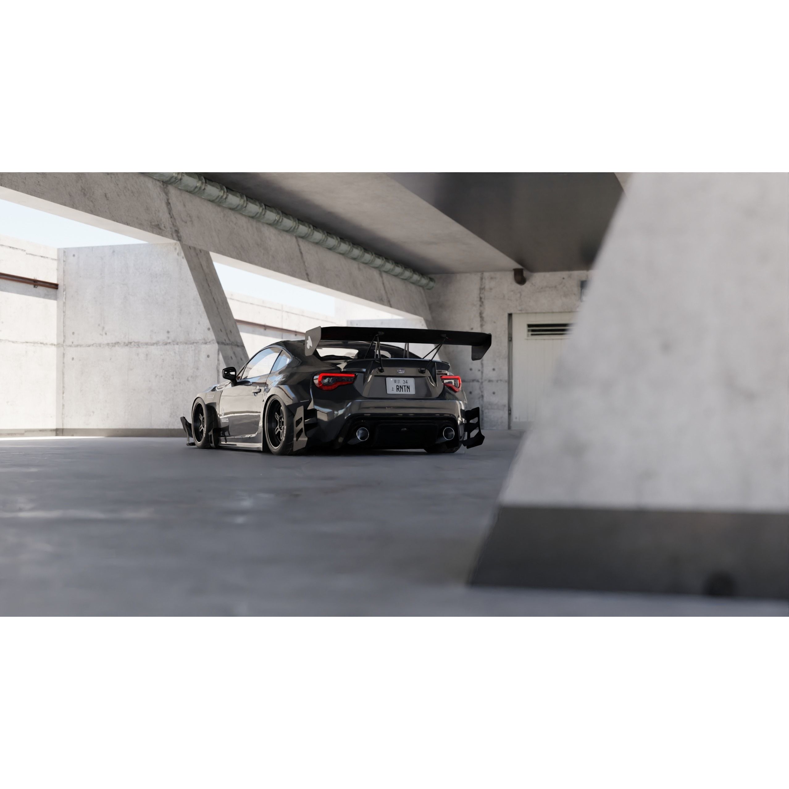 Car Lighting Scene - Game-Ready 3D Model