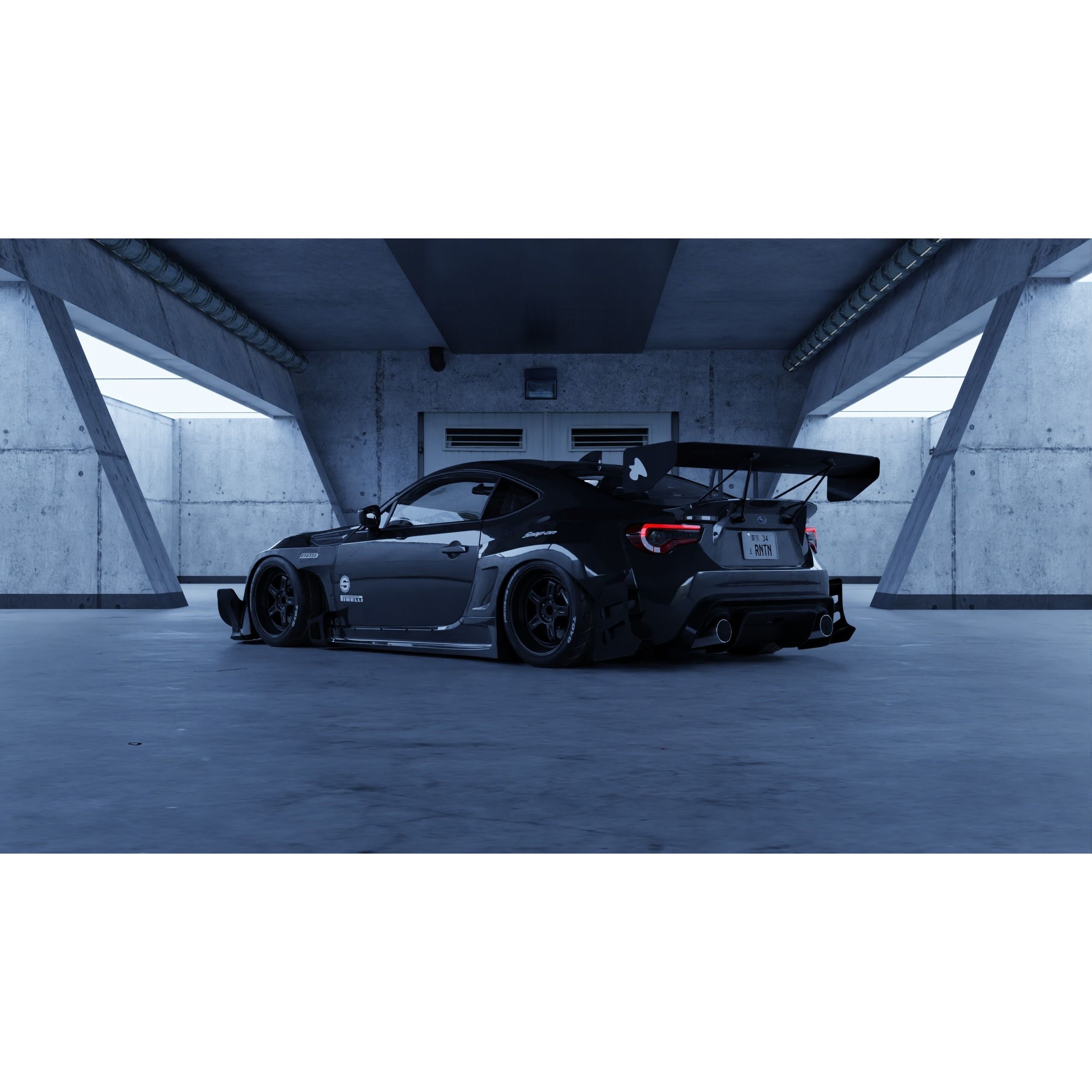 Car Lighting Scene - Game-Ready 3D Model - View 10