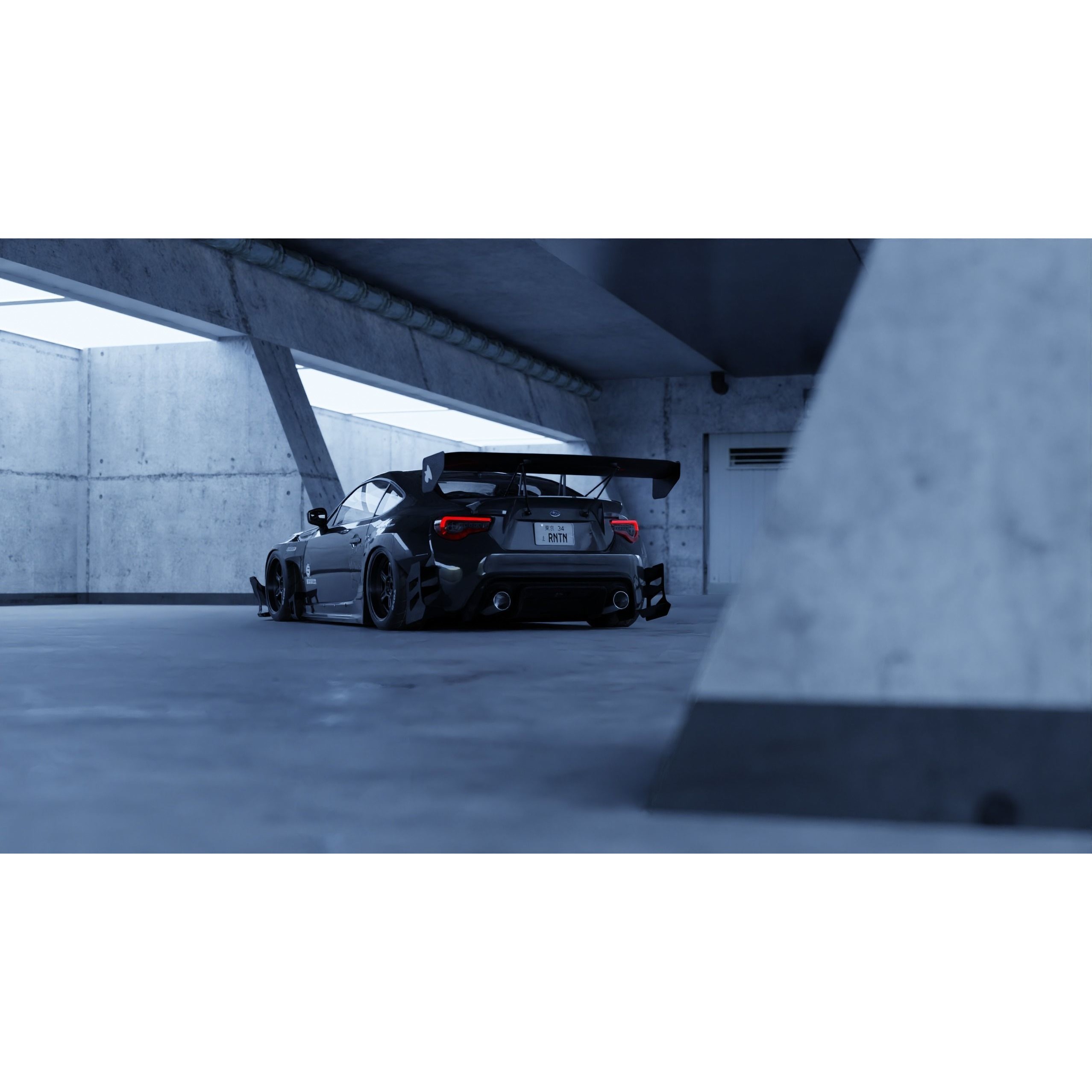 Car Lighting Scene - Game-Ready 3D Model - View 9