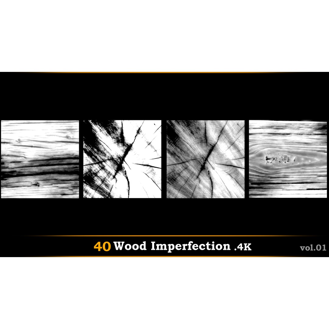 40 Wood Imperfection Textures 3D Model – 4K Natural Textures, PNG - View 12