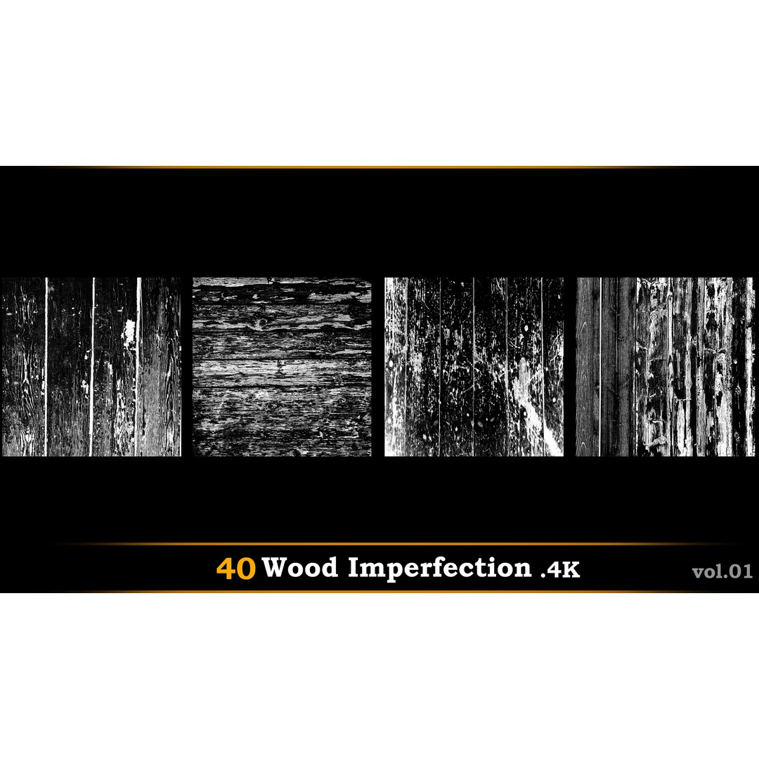 40 Wood Imperfection Textures 3D Model – 4K Natural Textures, PNG - View 3