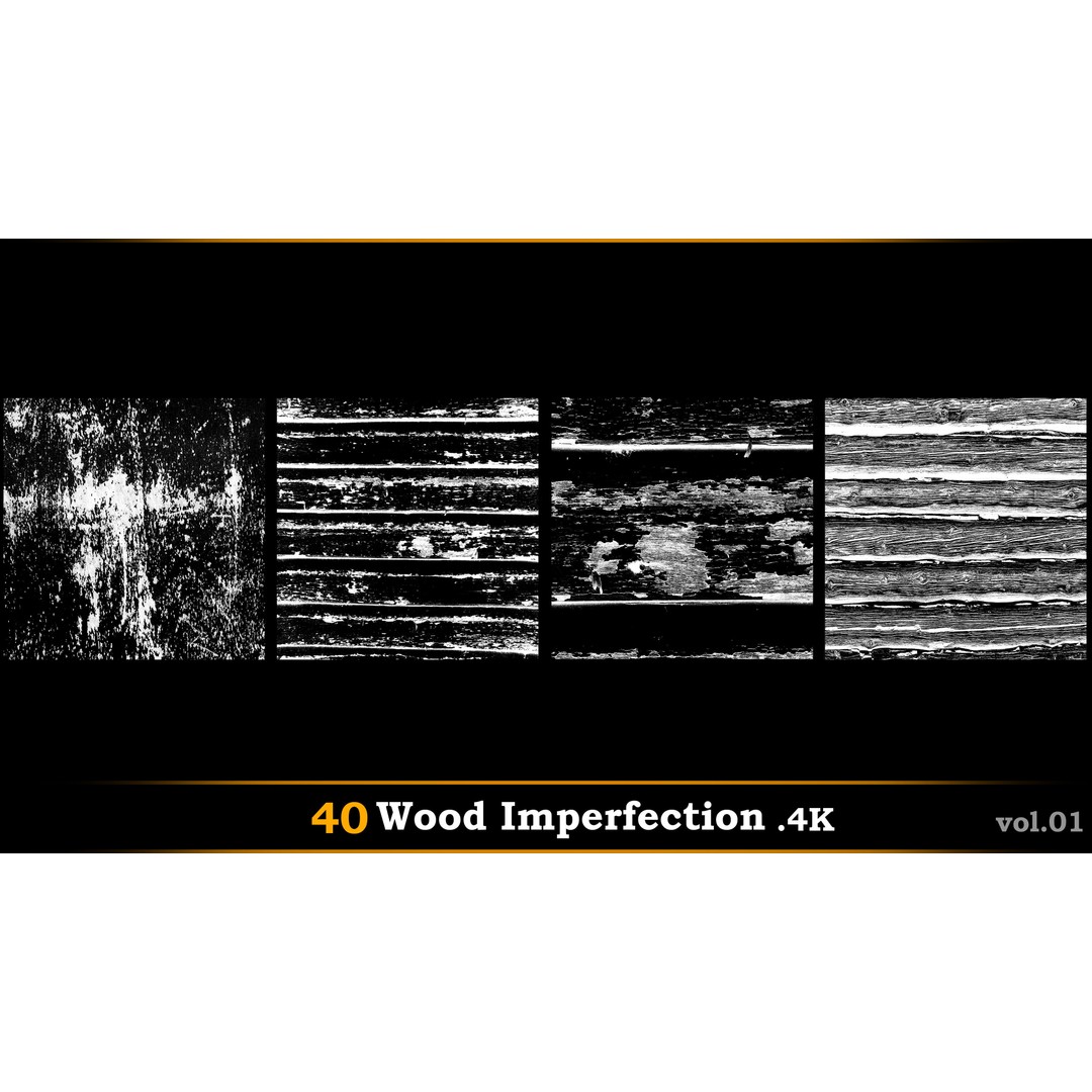 40 Wood Imperfection Textures 3D Model – 4K Natural Textures, PNG - View 5