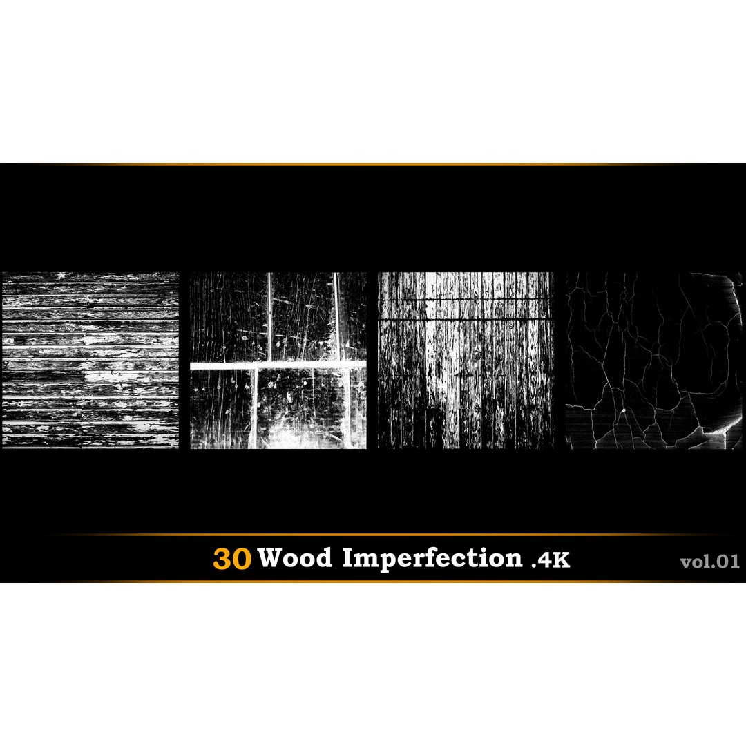 40 Wood Imperfection Textures 3D Model – 4K Natural Textures, PNG - View 6