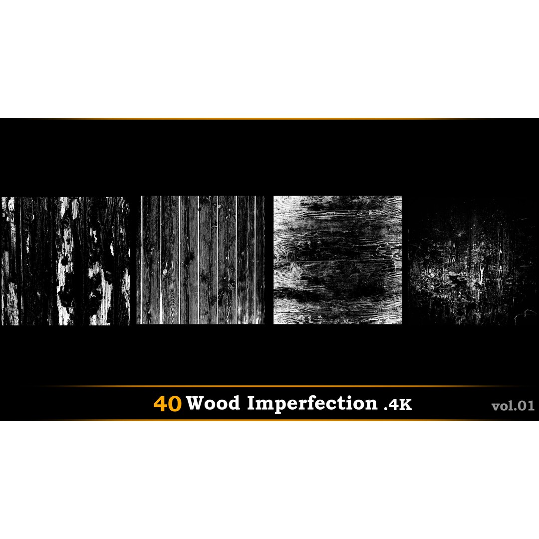40 Wood Imperfection Textures 3D Model – 4K Natural Textures, PNG - View 7