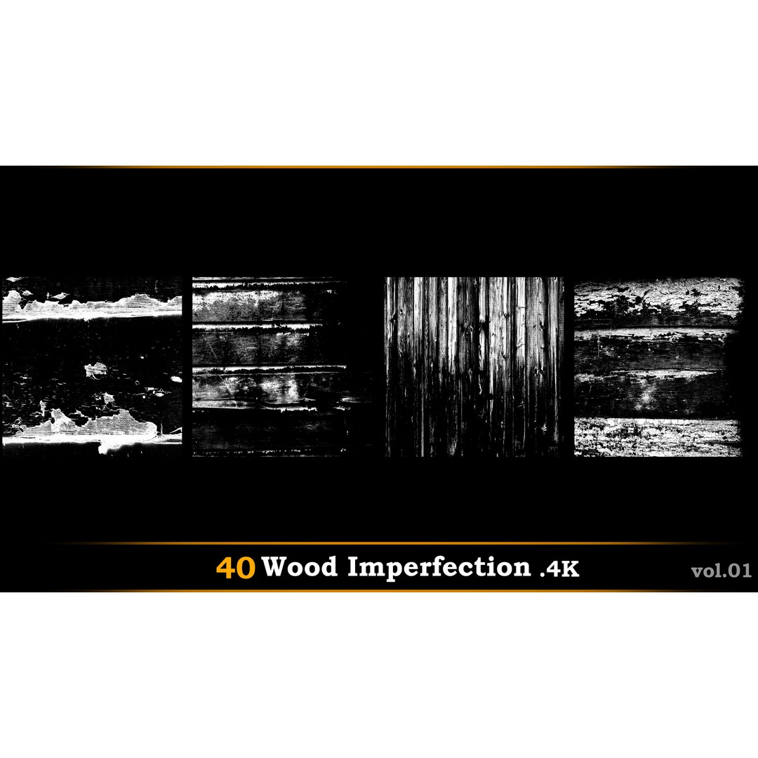 40 Wood Imperfection Textures 3D Model – 4K Natural Textures, PNG - View 8