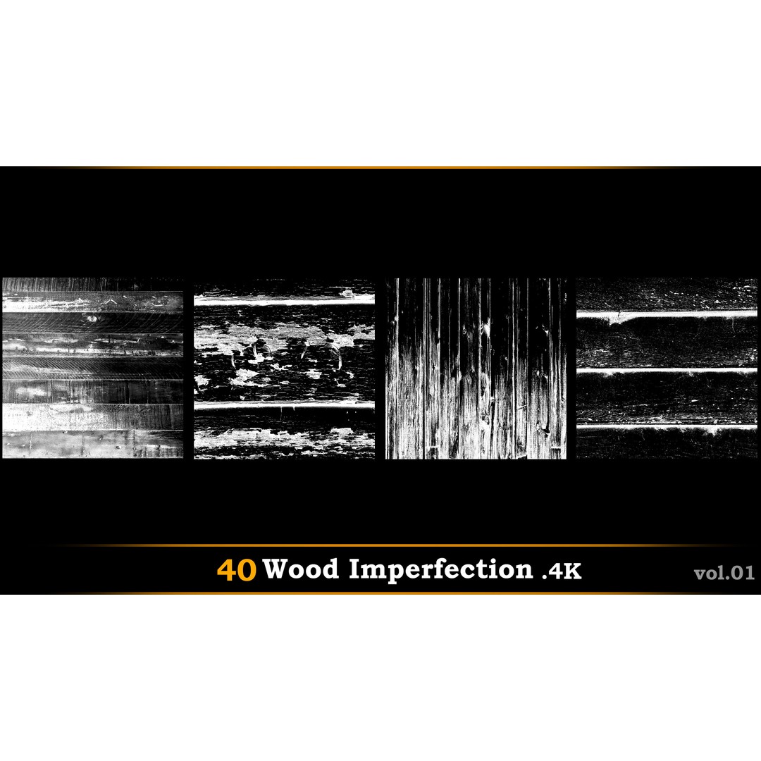 40 Wood Imperfection Textures 3D Model – 4K Natural Textures, PNG - View 9