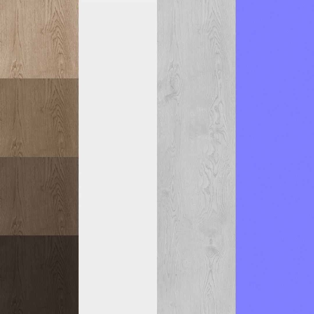 Oak Wood Materials 3D Model – PBR Textures, High-Resolution Formats - View 12