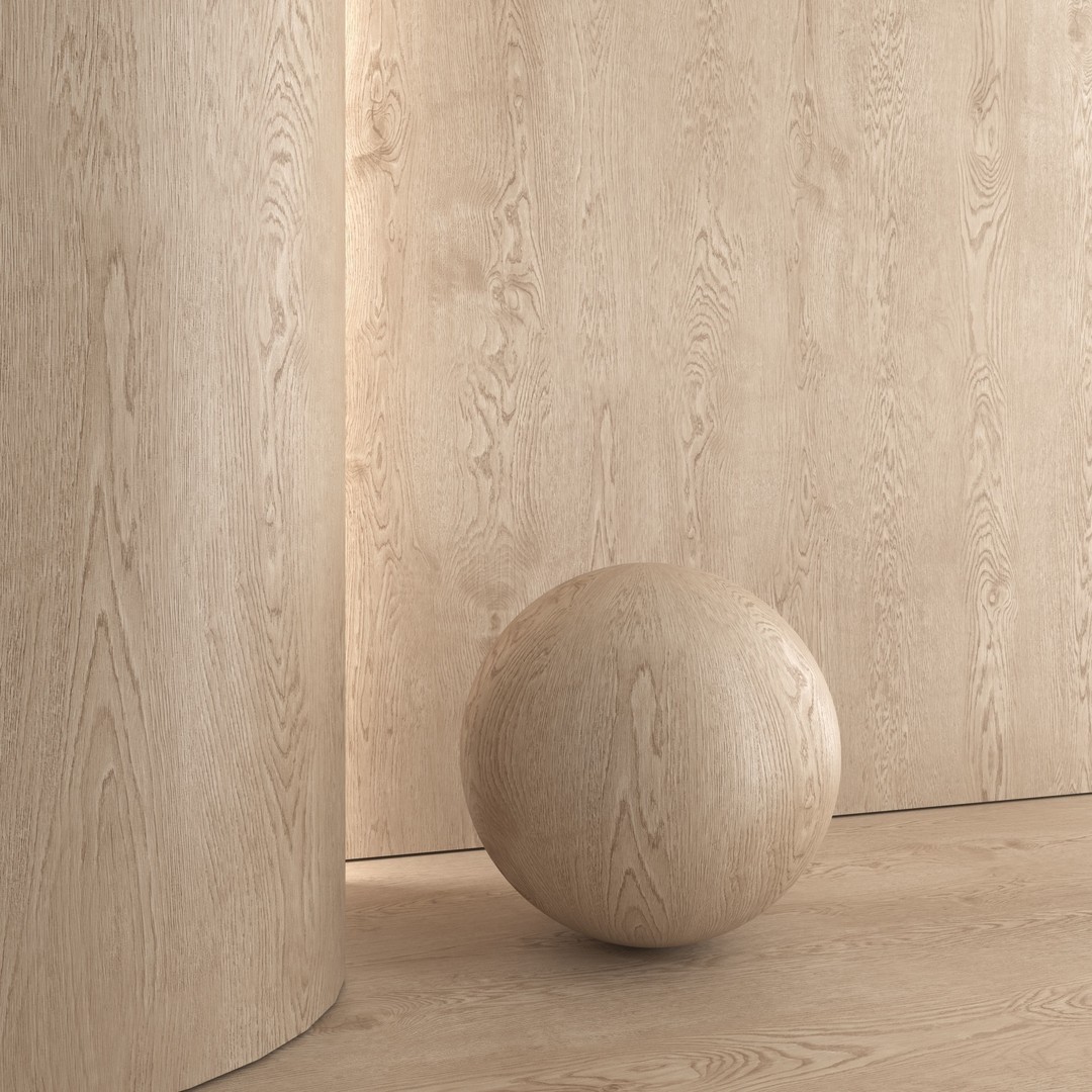 Oak Wood Materials 3D Model – PBR Textures, High-Resolution Formats - View 7