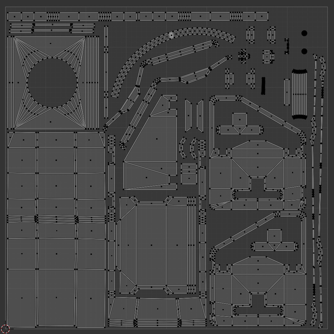 Sci-Fi Roof Vent Props 3D Model – Modular Low Poly Game Asset, FBX - View 10