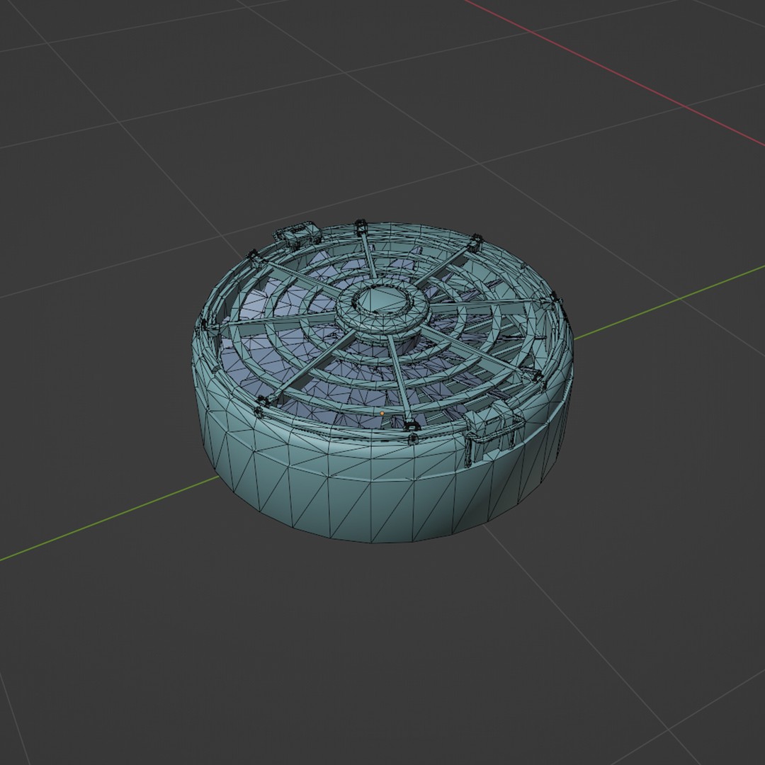 Sci-Fi Roof Vent Props 3D Model – Modular Low Poly Game Asset, FBX - View 13