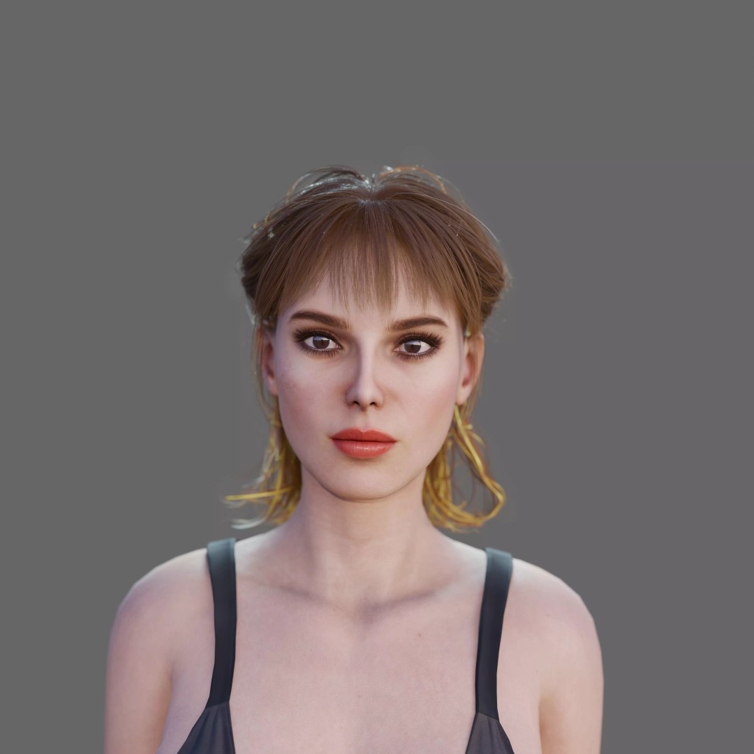 Alina 3D Model – Realistic Female Character, Rigged, PBR, FBX - View 2