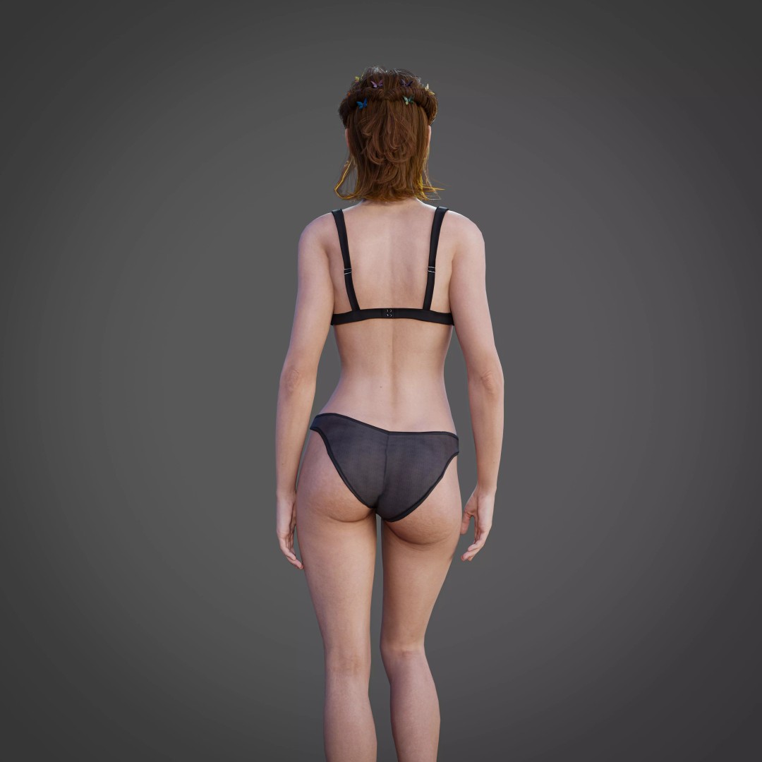 Alina 3D Model – Realistic Female Character, Rigged, PBR, FBX - View 4
