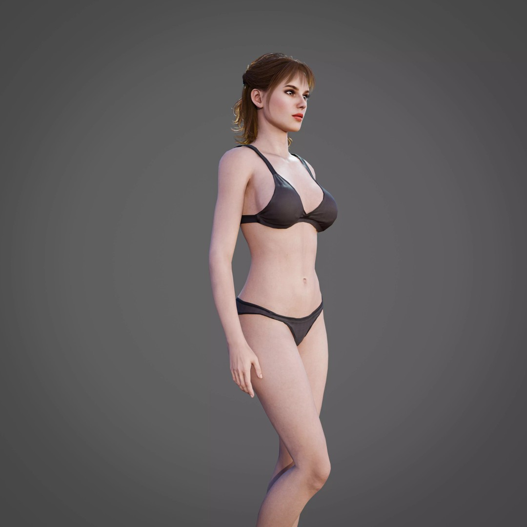 Alina 3D Model – Realistic Female Character, Rigged, PBR, FBX - View 5