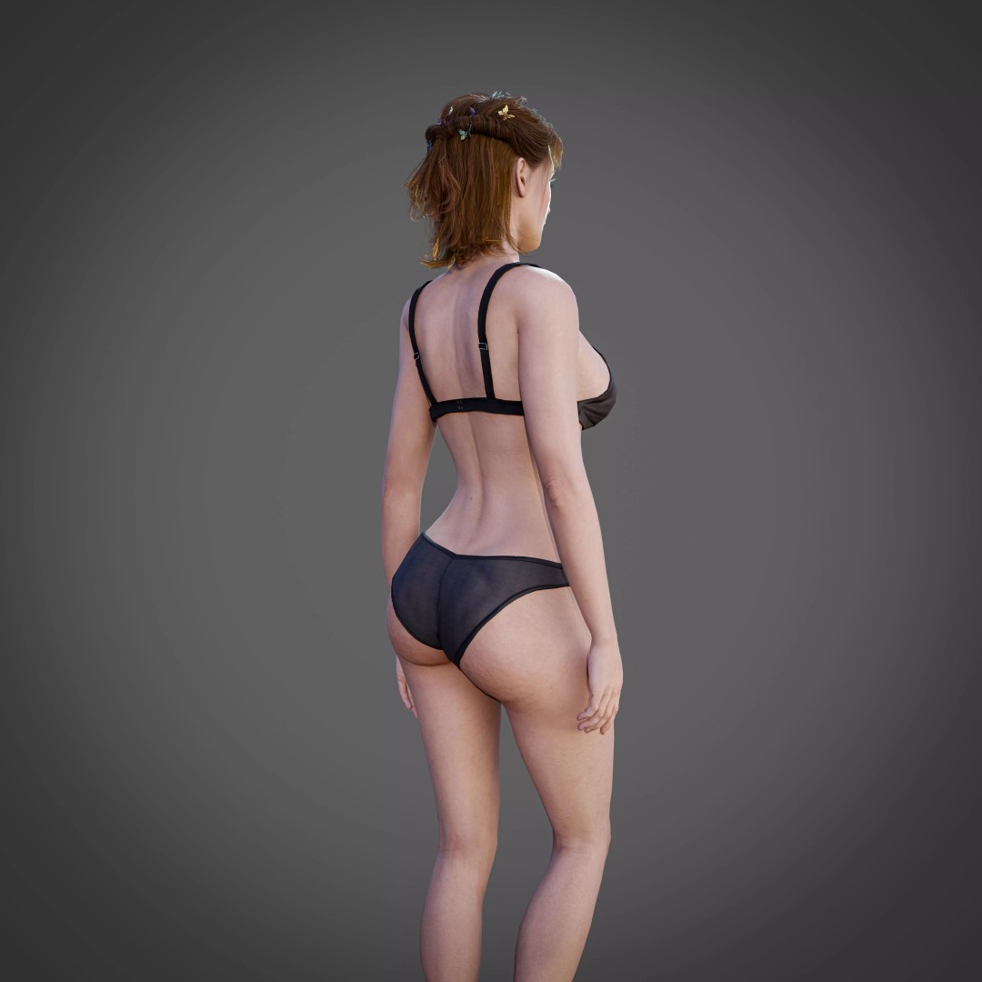 Alina 3D Model – Realistic Female Character, Rigged, PBR, FBX - View 6