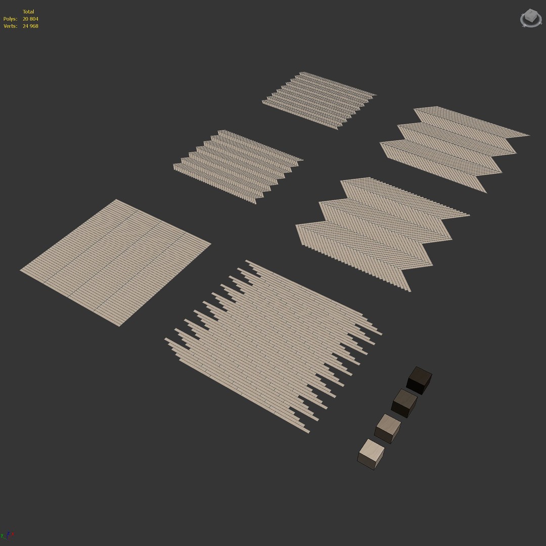 Wood Floor 3D Model – PBR Textures, Multiple Formats, Game Ready - View 9
