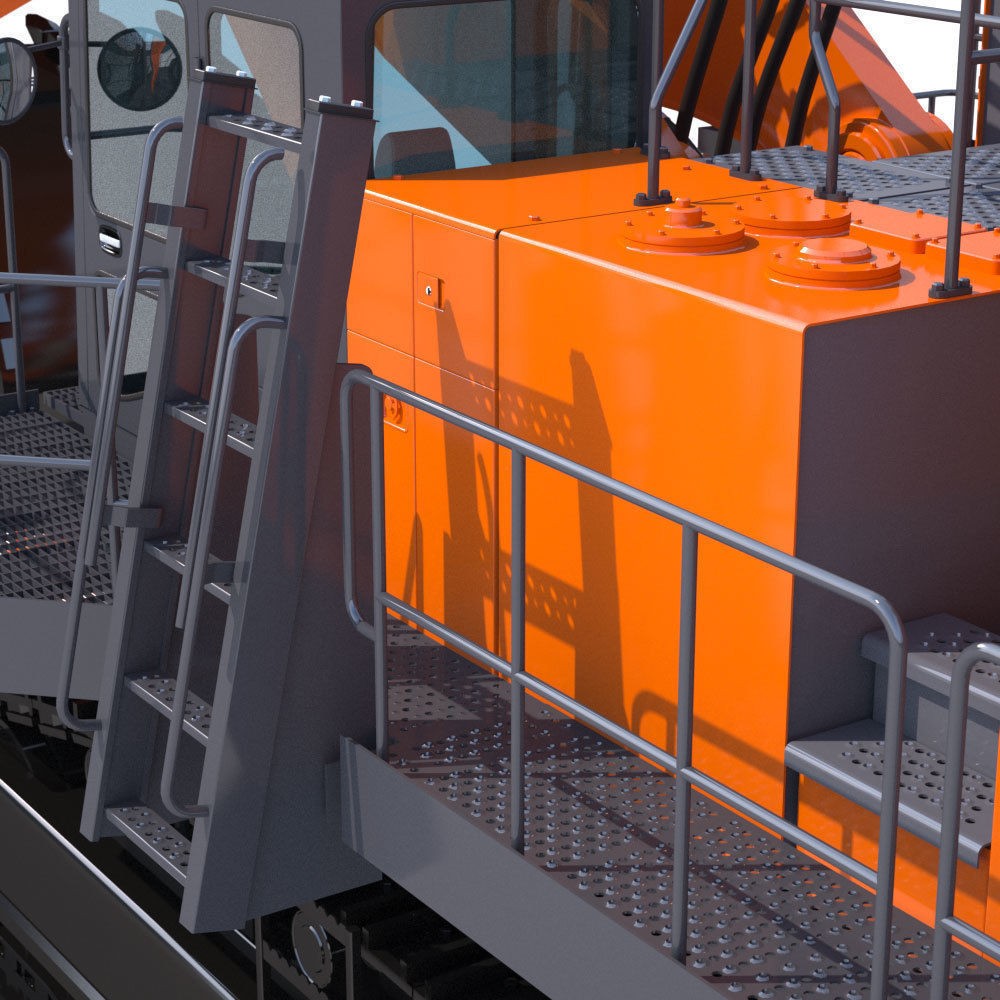 Excavator Hitachi EX1200-7 3D Model – High Poly Game Asset, FBX - View 20