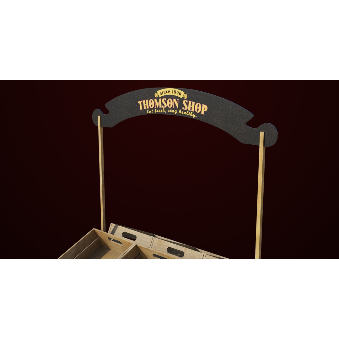 Wooden Wagon Cart 3D Model – Low Poly Game Asset, FBX, PBR Textures - View 23