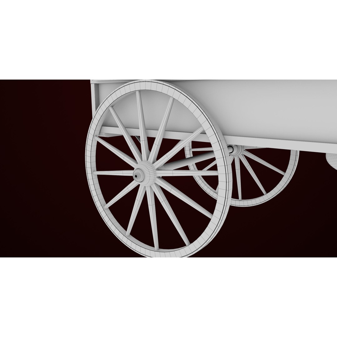 Wooden Wagon Cart 3D Model – Low Poly Game Asset, FBX, PBR Textures - View 41