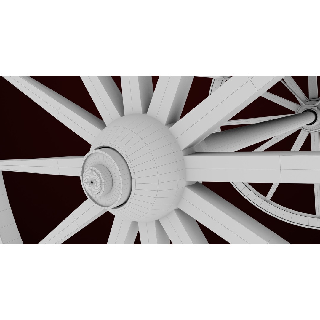 Wooden Wagon Cart 3D Model – Low Poly Game Asset, FBX, PBR Textures - View 42