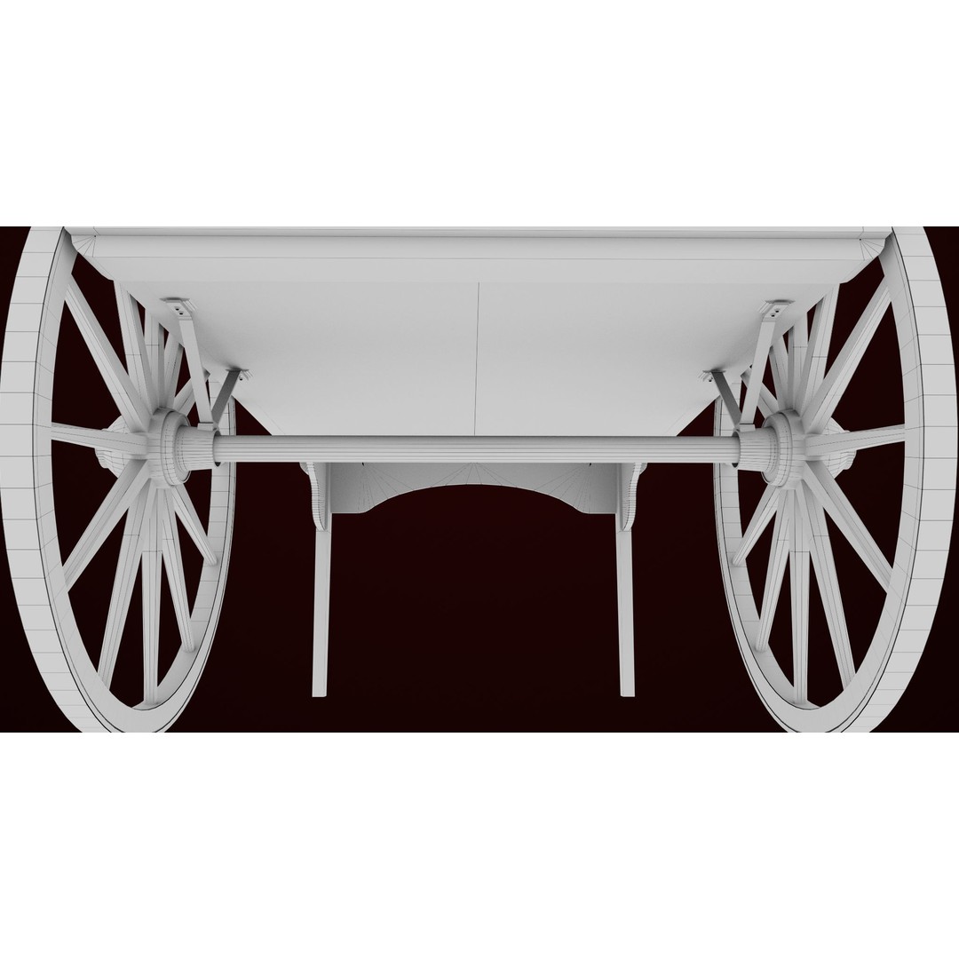 Wooden Wagon Cart 3D Model – Low Poly Game Asset, FBX, PBR Textures - View 44