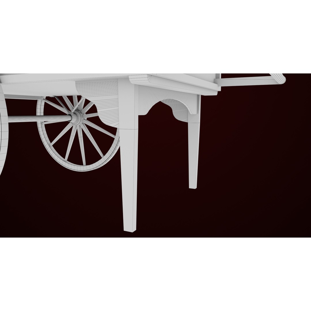 Wooden Wagon Cart 3D Model – Low Poly Game Asset, FBX, PBR Textures - View 47