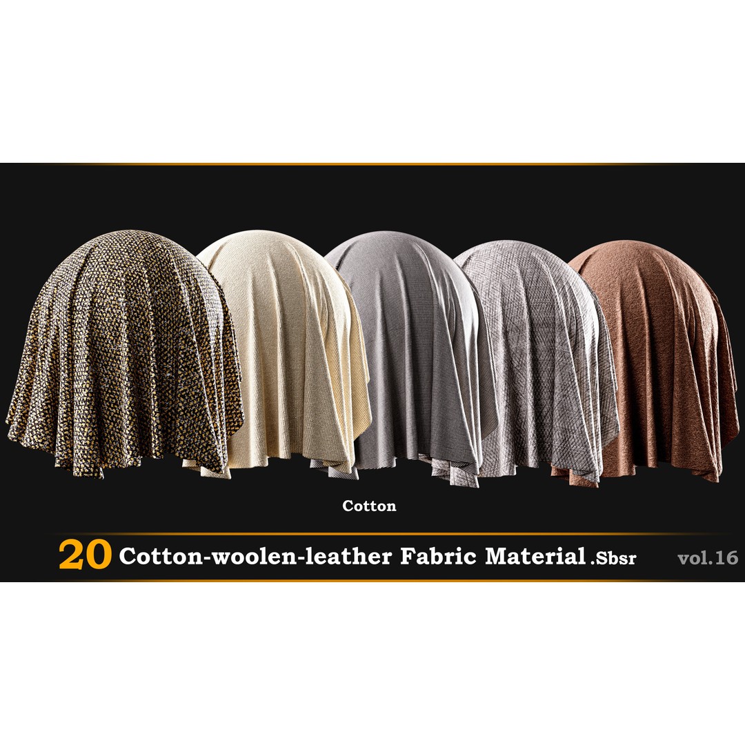 Checkered Fabric Material 3D Model – Cotton, Leather, Wool, SBSR - View 4