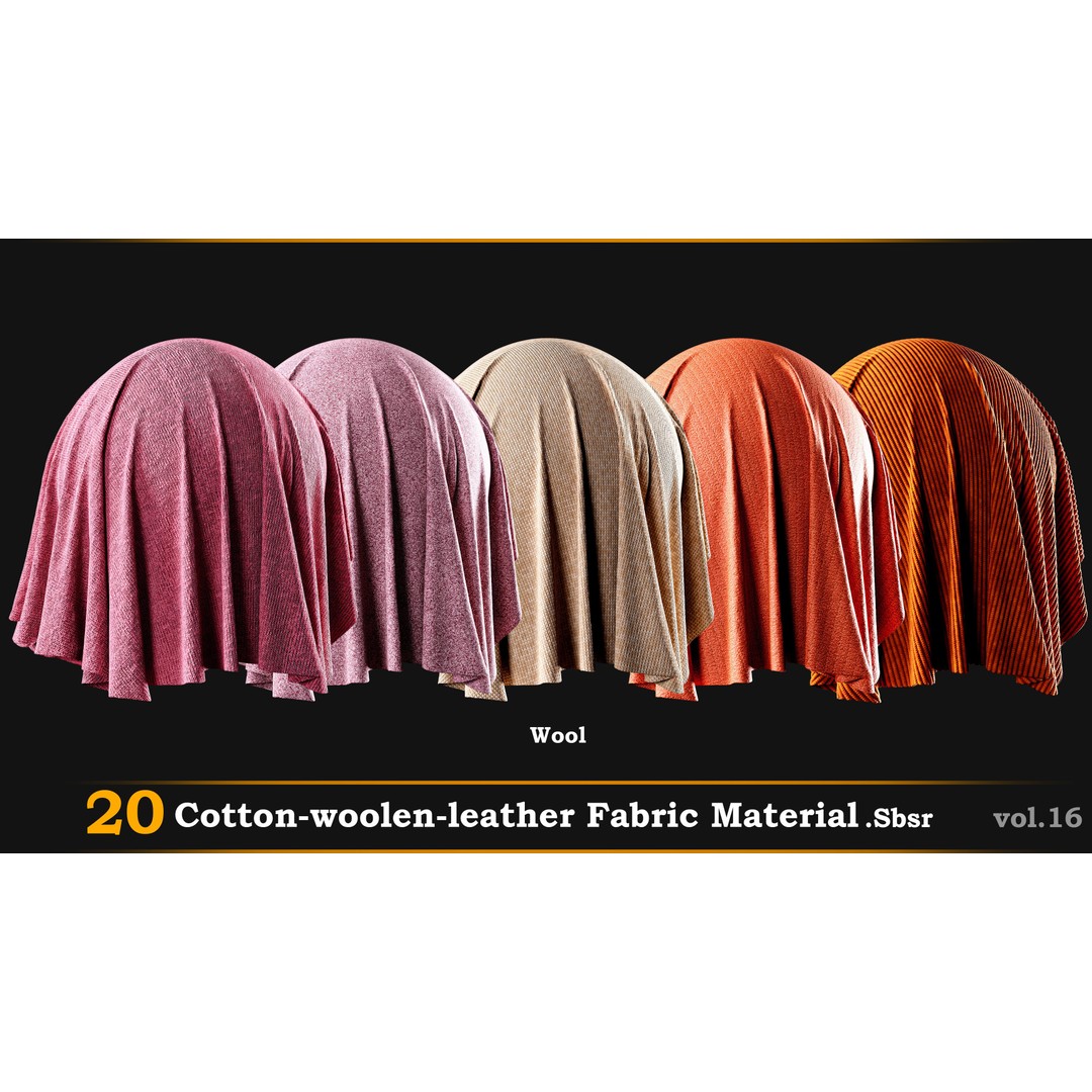 Checkered Fabric Material 3D Model – Cotton, Leather, Wool, SBSR - View 6