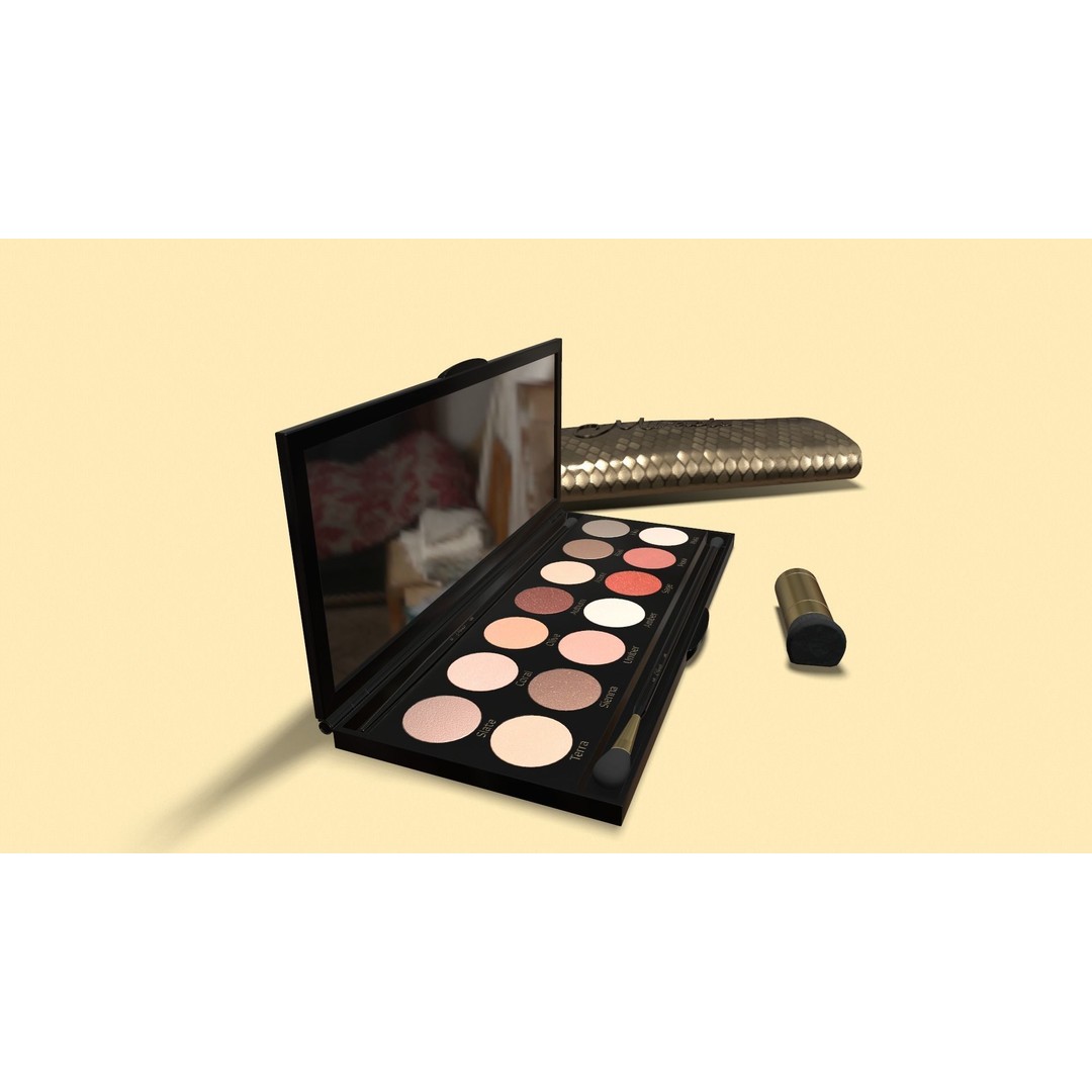 Cosmetic Kit 3D Model – Low Poly Beauty Asset with Bag, FBX - View 7