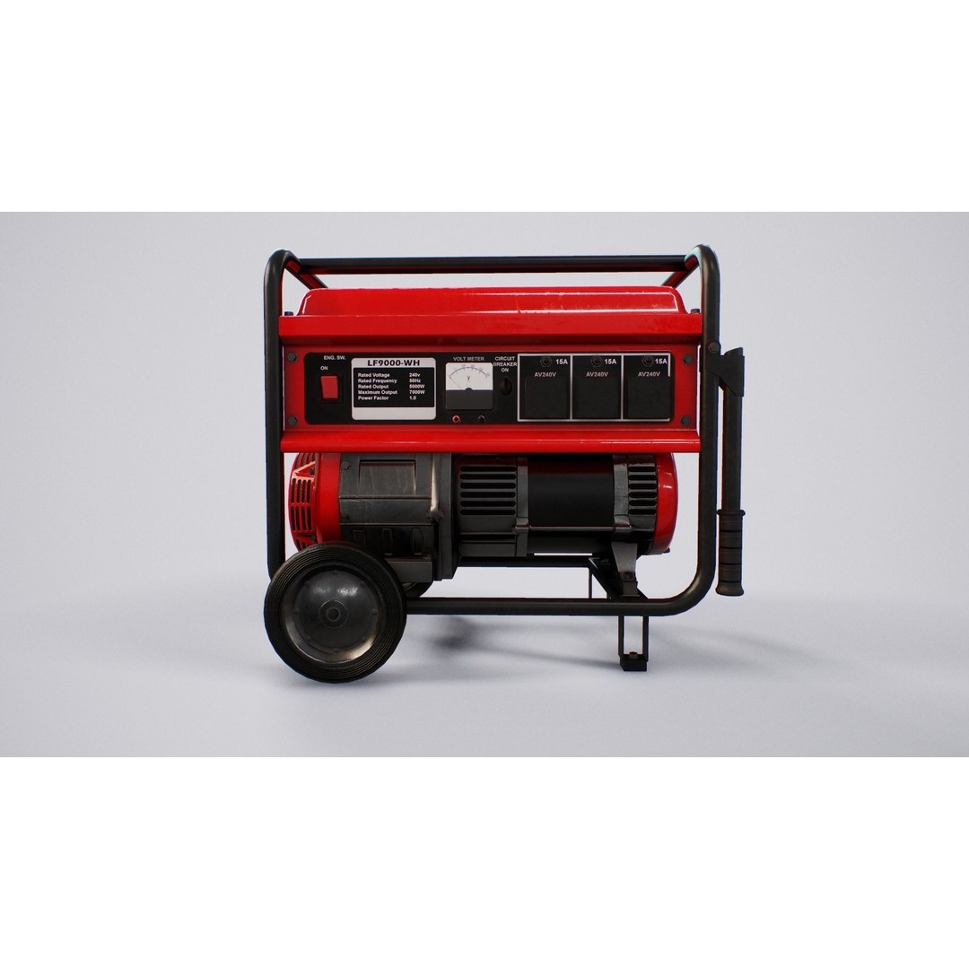 Diesel Generator 3D Model – PBR Game Ready Low Poly, FBX - View 10