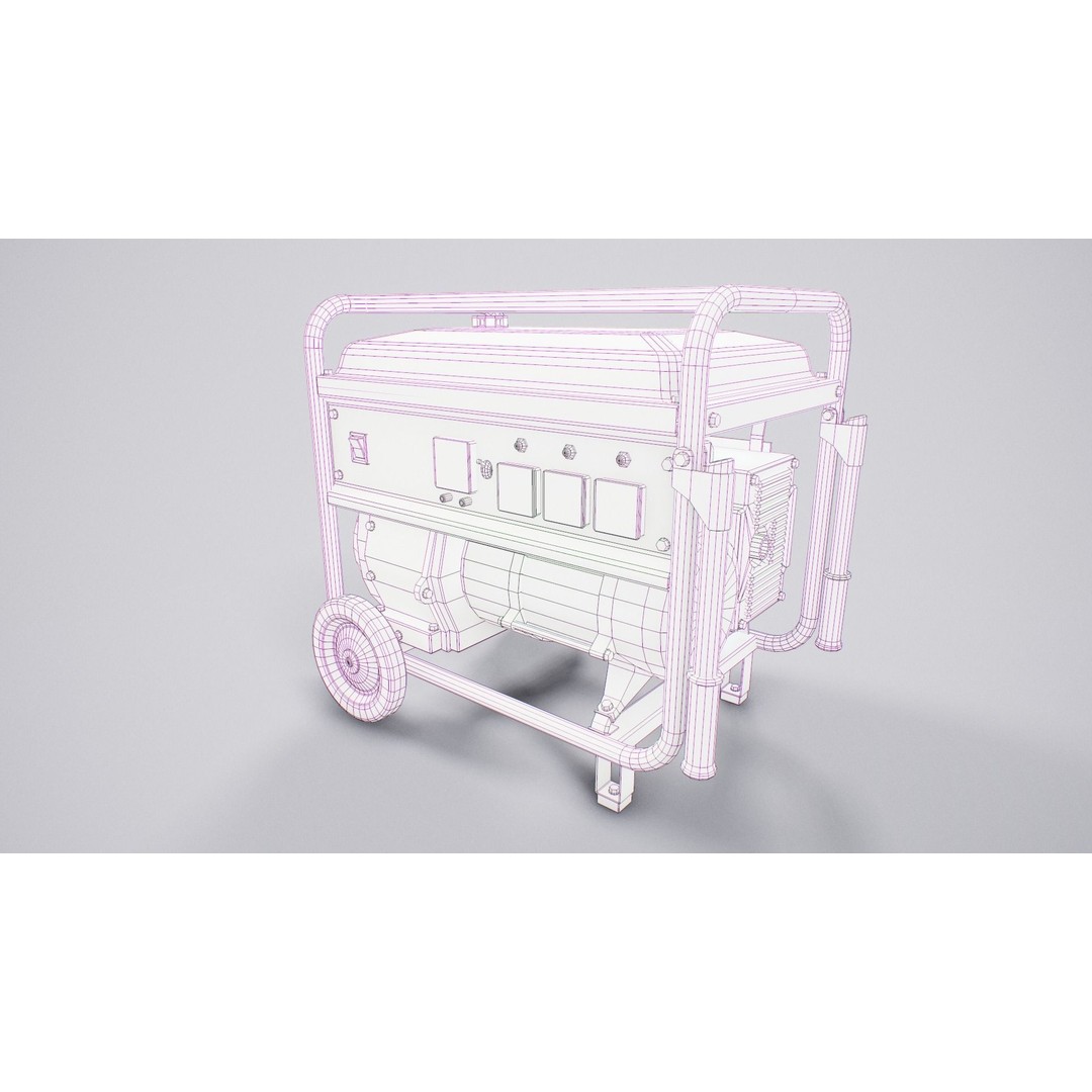 Diesel Generator 3D Model – PBR Game Ready Low Poly, FBX - View 11