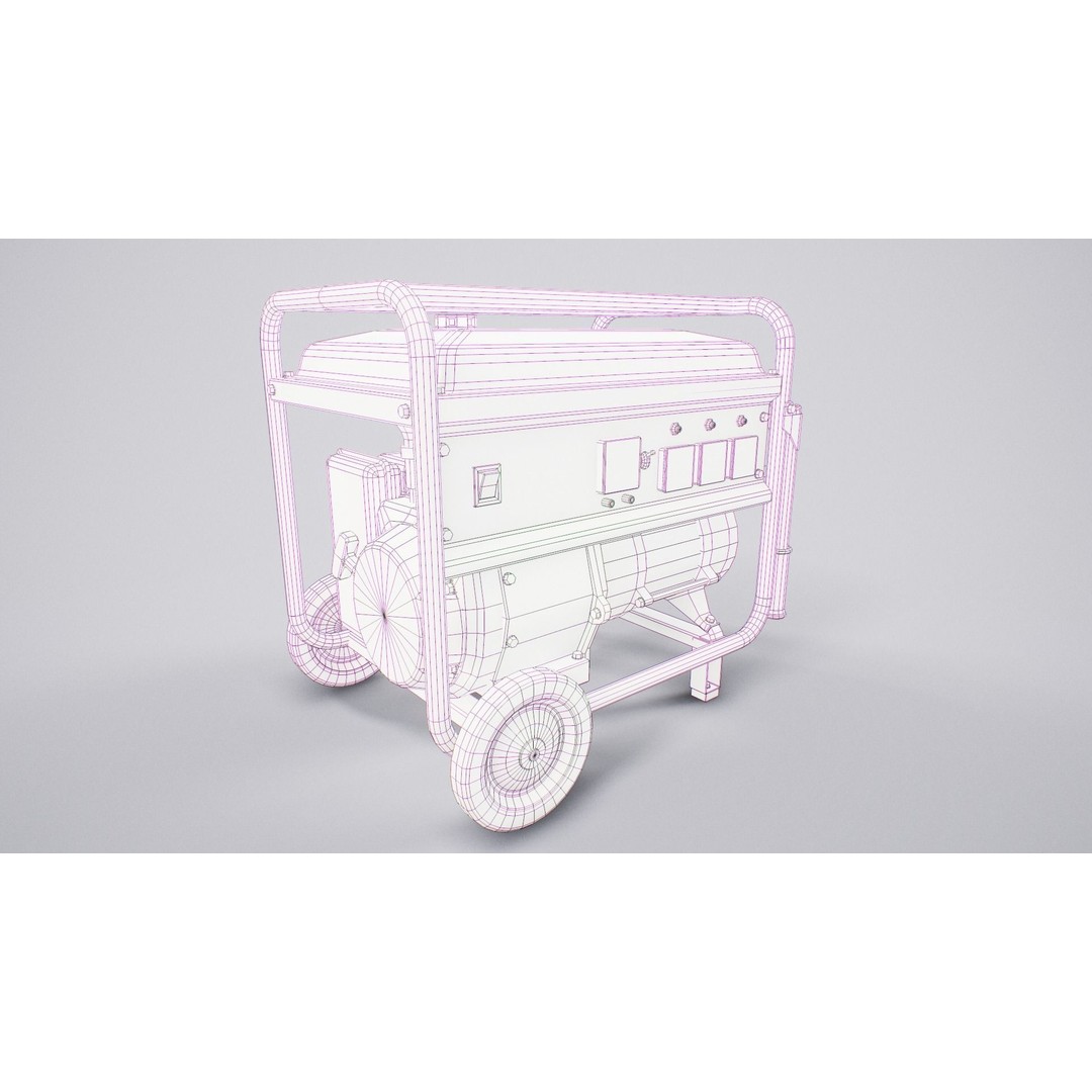 Diesel Generator 3D Model – PBR Game Ready Low Poly, FBX - View 12