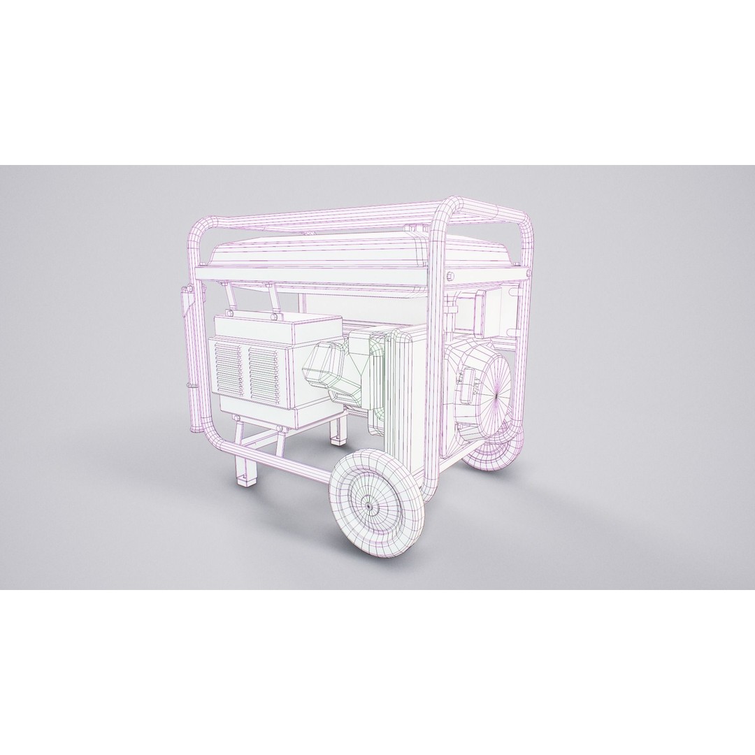 Diesel Generator 3D Model – PBR Game Ready Low Poly, FBX - View 13