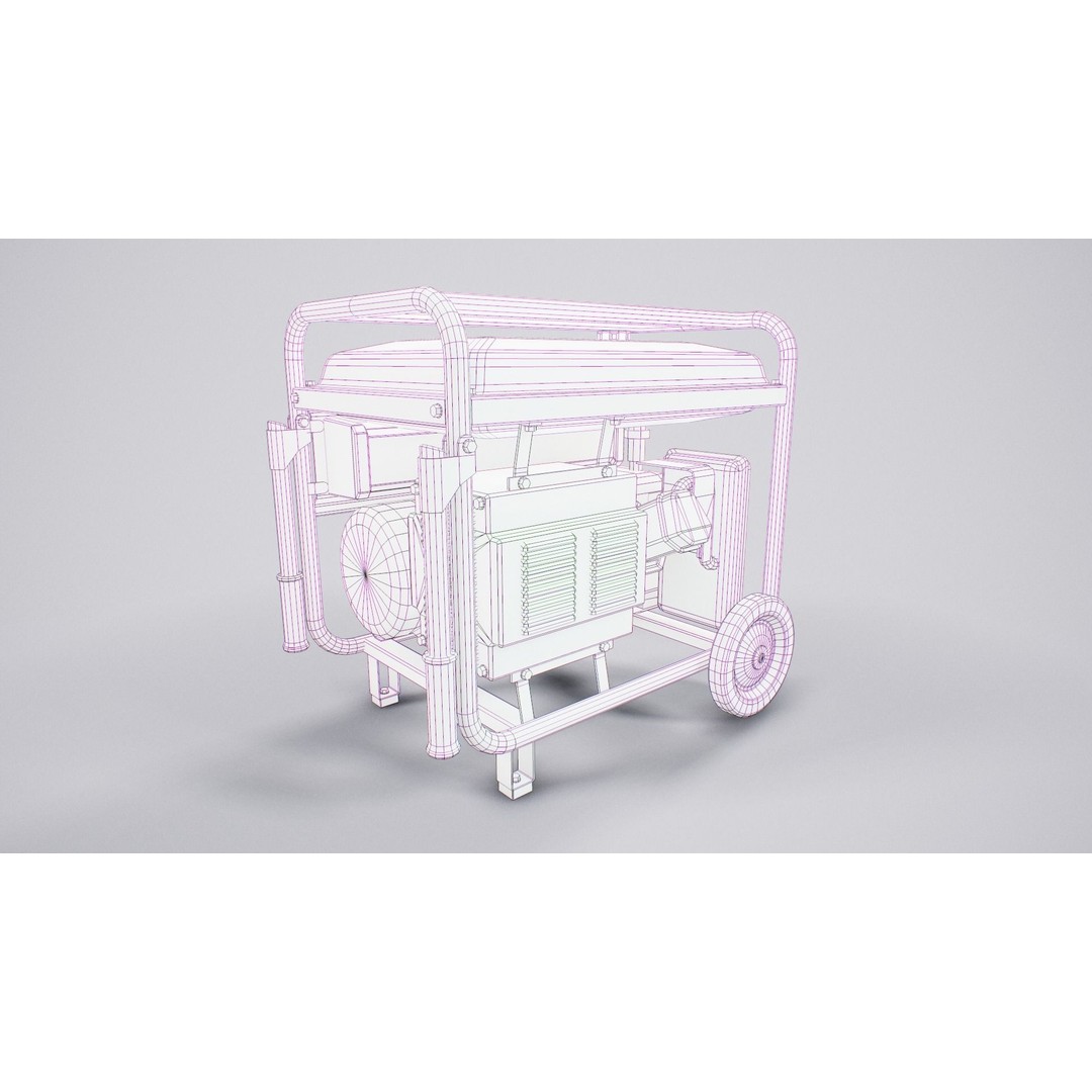 Diesel Generator 3D Model – PBR Game Ready Low Poly, FBX - View 14