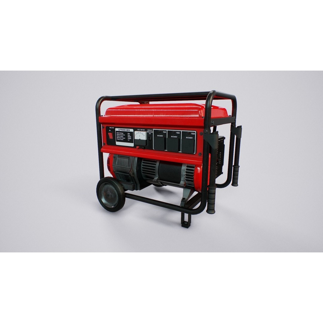 Diesel Generator 3D Model – PBR Game Ready Low Poly, FBX - View 3