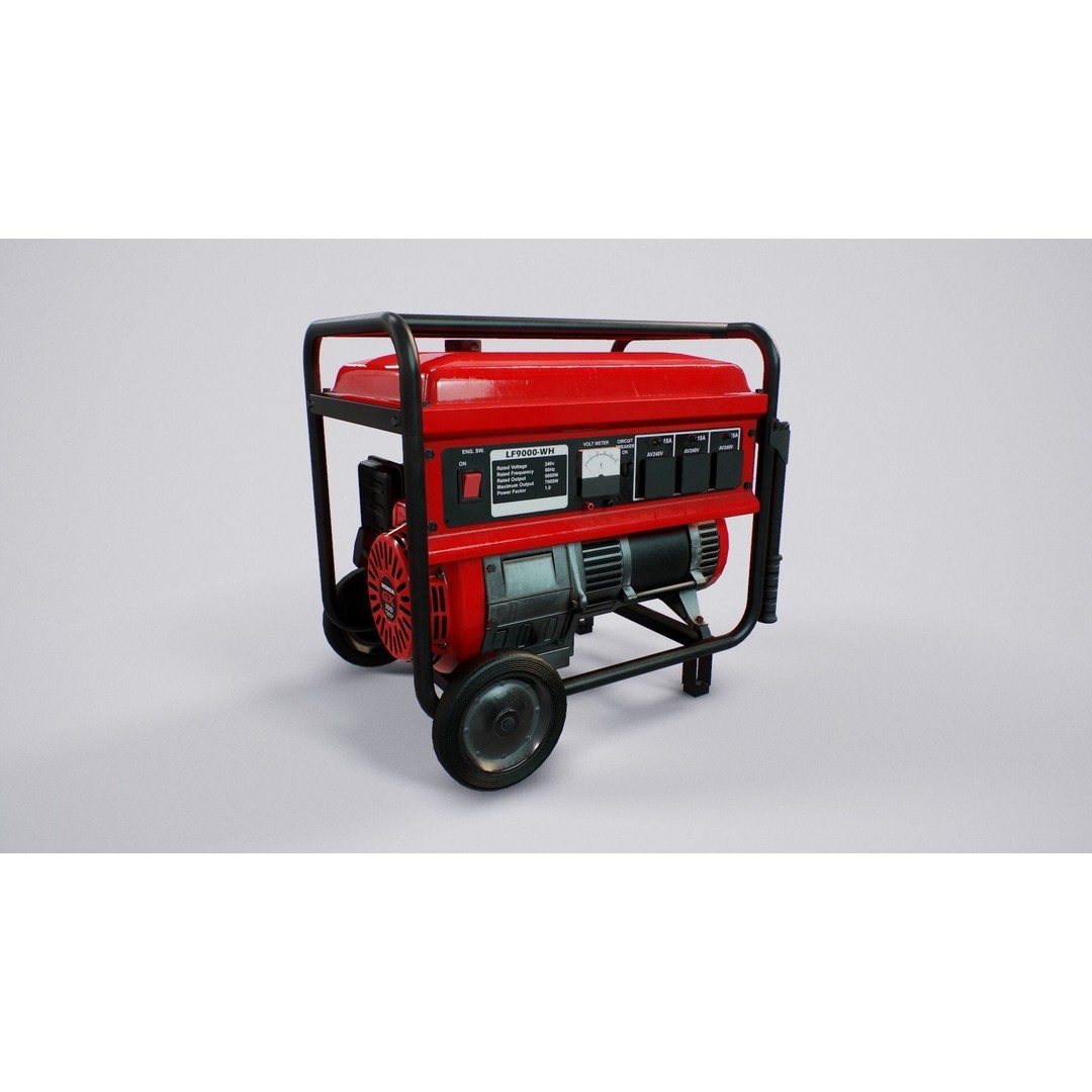 Diesel Generator 3D Model – PBR Game Ready Low Poly, FBX - View 5