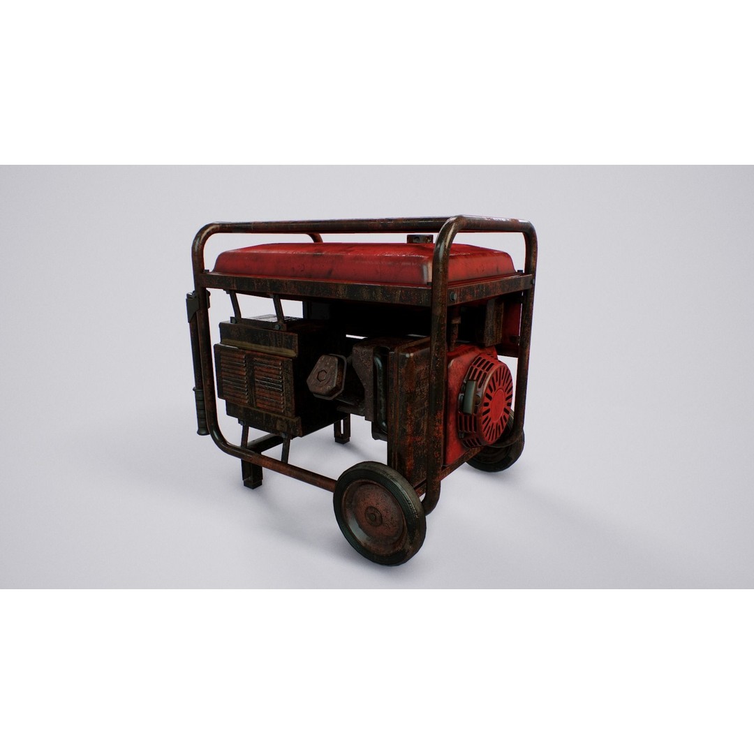 Diesel Generator 3D Model – PBR Game Ready Low Poly, FBX - View 6