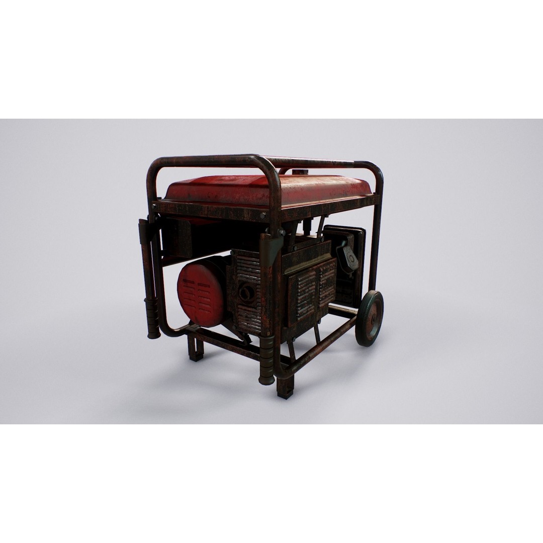 Diesel Generator 3D Model – PBR Game Ready Low Poly, FBX - View 8