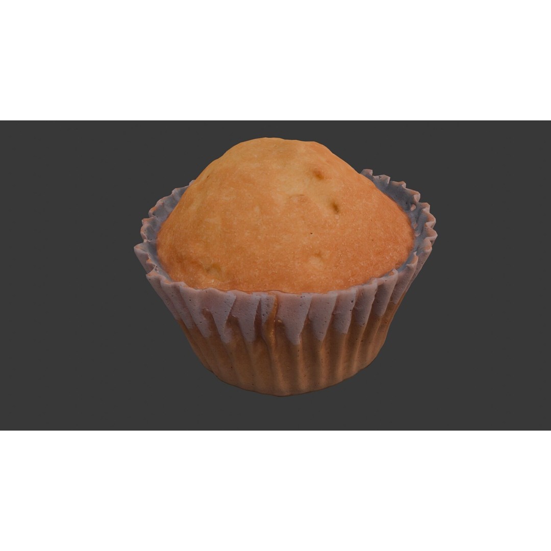 Realistic Muffin 3D Model – Low Poly PBR Asset for Games and VR