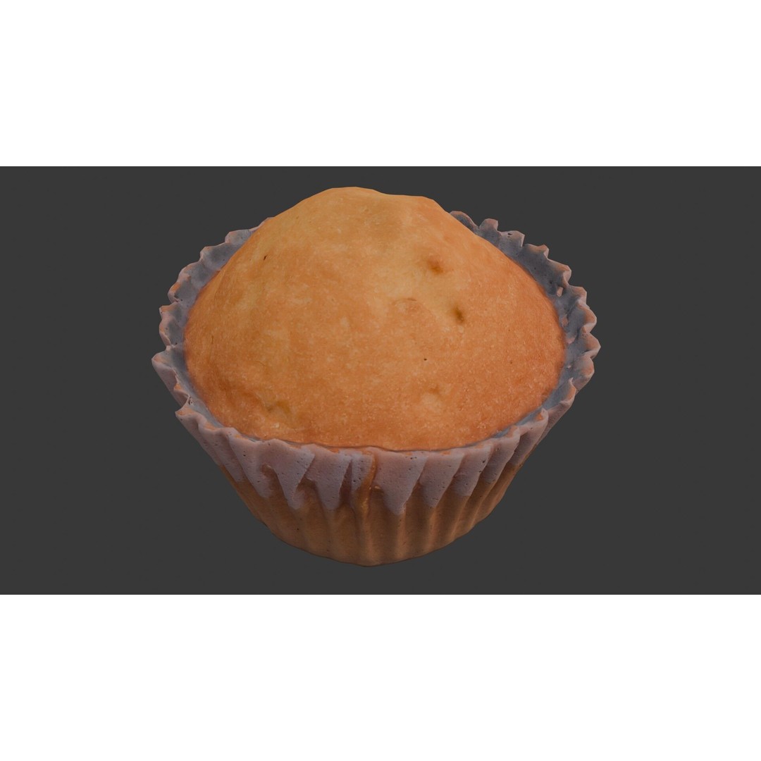 Realistic Muffin 3D Model – Low Poly PBR Asset for Games and VR - View 3