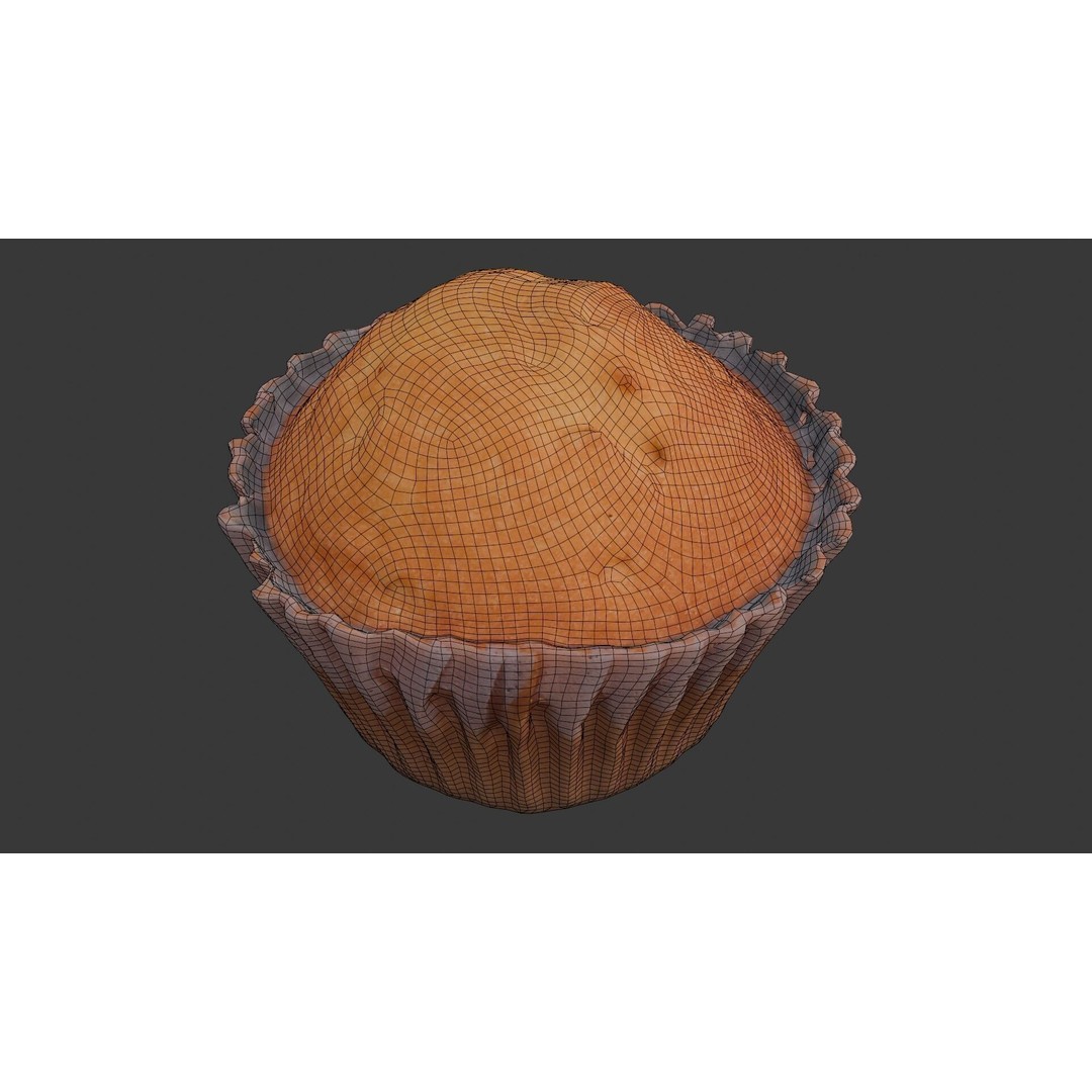 Realistic Muffin 3D Model – Low Poly PBR Asset for Games and VR - View 4