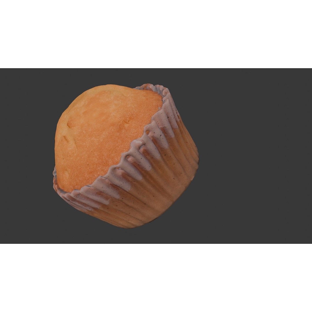 Realistic Muffin 3D Model – Low Poly PBR Asset for Games and VR - View 6