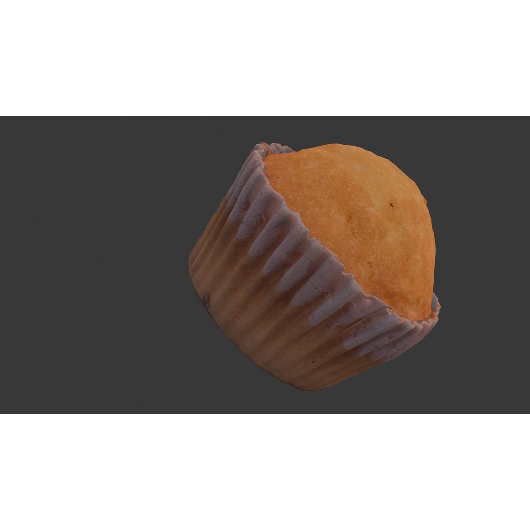 Realistic Muffin 3D Model – Low Poly PBR Asset for Games and VR - View 7
