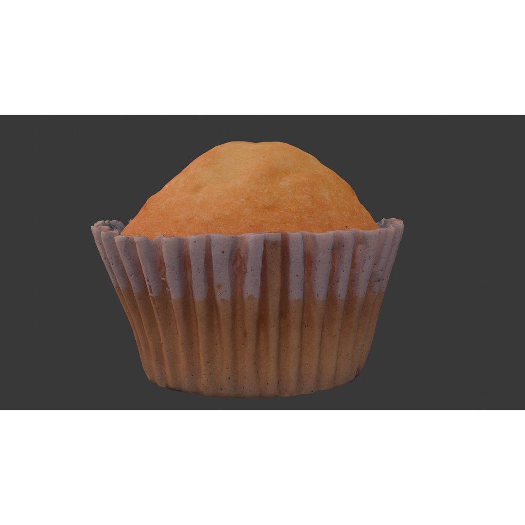 Realistic Muffin 3D Model – Low Poly PBR Asset for Games and VR - View 8